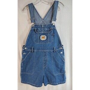 Vintage Disney Winnie Pooh & Tigger Denim Shortalls Womens XLarge Overalls 90s.